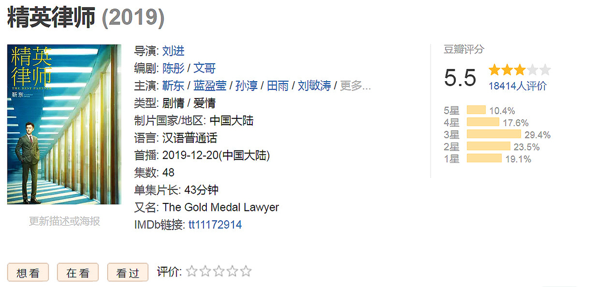 律师男孩子的豆瓣评分，探寻职业魅力与人性光辉